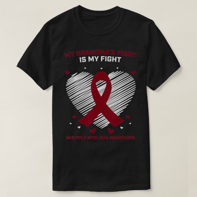 Kinder Blutkrebs unterstützen Oma-Multiples Myelom T-Shirt (Design vorne)