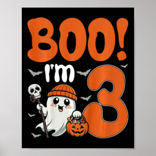 Kinder Boo ich bin 3 Halloween Spooky Pumpkin 3. G Poster