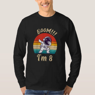 Kinder boom I am 8 dabbing Astronauten Jungen 8. G T-Shirt