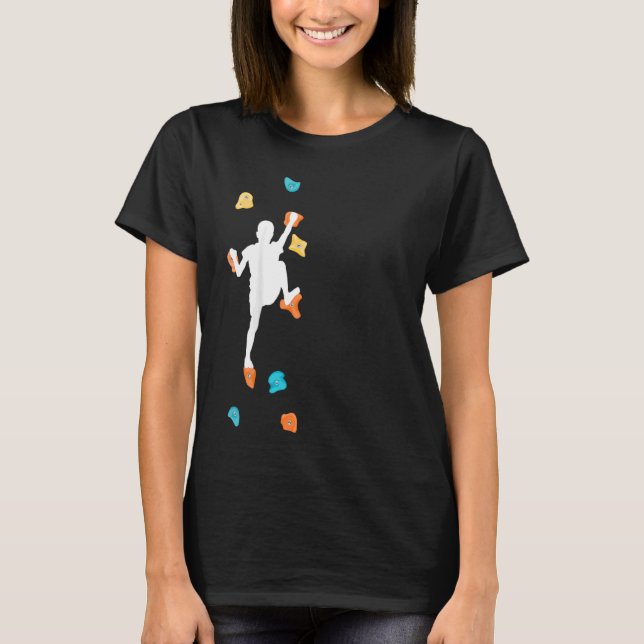 Kinder boulden Kletterwand Klettersteig T-Shirt (Vorderseite)