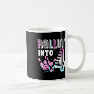 Kinder Bowler Rollin’ in 4 Bowling 4. Geburtstag K Kaffeetasse