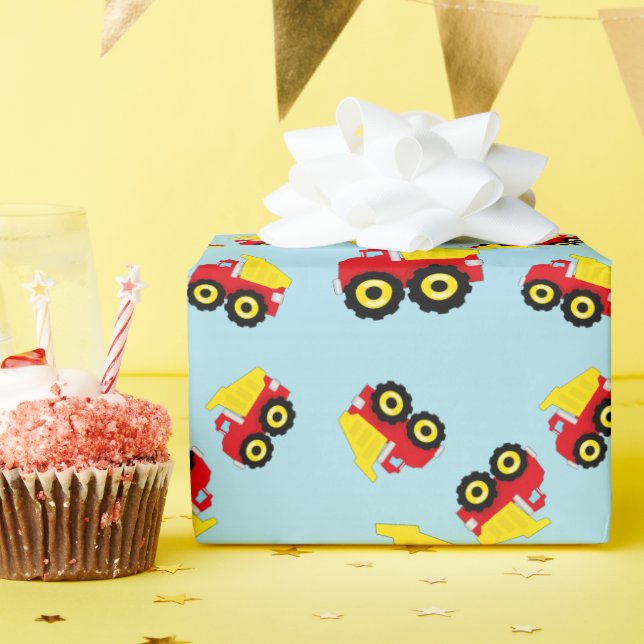 Kinder Boys Bau Dumptruck Geschenkpapier (Geburtstagsparty)