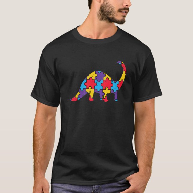 Kinder Brachiosaurus Dino Annahme Kleinkind Jungen T-Shirt (Vorderseite)