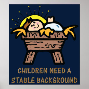 Kinder brauchen stabilen Hintergrund Poster