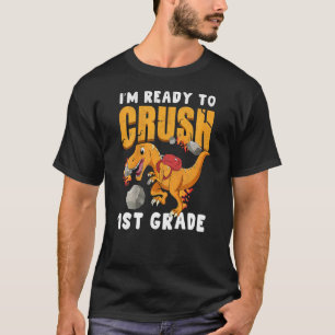 Kinder brechen 1. Klasse Dinosaurier Junge zurück T-Shirt