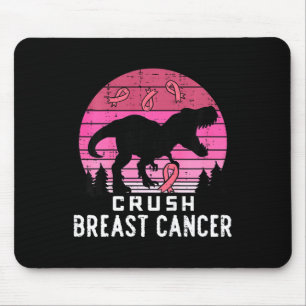 Kinder brechen Brustkrebs pink Trex Dino Bewusstse Mousepad