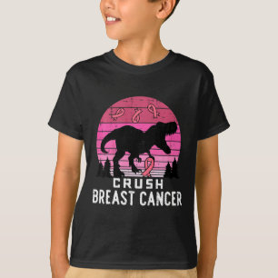 Kinder brechen Brustkrebs pink Trex Dino Bewusstse T-Shirt