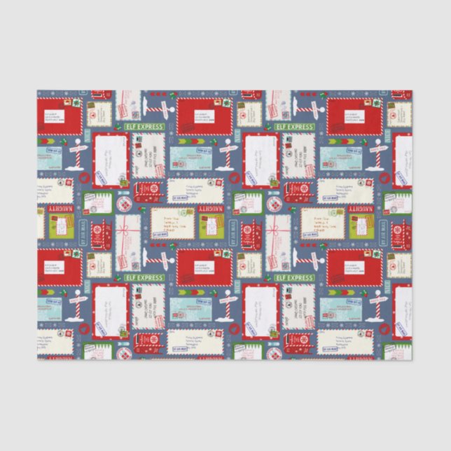 Kinder Briefe an Weihnachten Seidenpapier (Vorderseite)