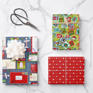 Kinder Briefe an Weihnachten Weihnachten Muster Geschenkpapier Set