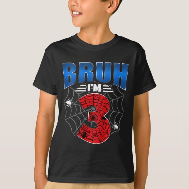 Kinder Bruh ich bin 3 Jahre alt Drei sonnige 3. Ge T-Shirt (Vorderseite)