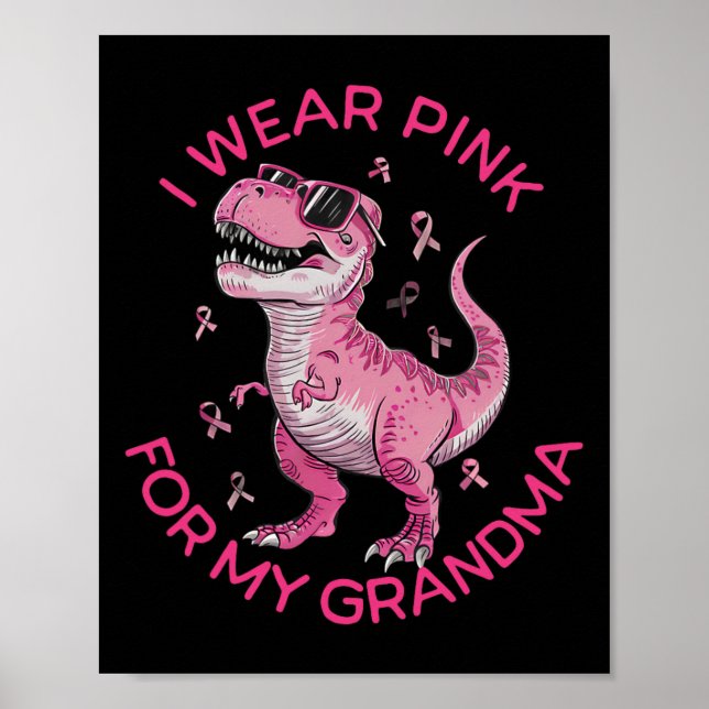 Kinder Brustkrebs-Bewusstsein trage ich rosa für m Poster (Vorne)