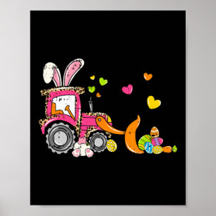Kinder Bulldozer Osterhase Eier Süßer LKW Jungen T Poster