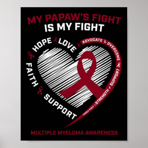 Kinder Burgund Blutkrebs Papaw Multiples Myelom Poster