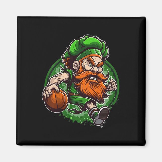 Kinder Bysketbyll St Patricks Day Leprechaun Magnet (Vorne)