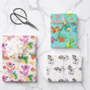 Kinder Cartoons  Geschenkpapier Set