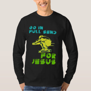 Kinder Christlicher Glaube Jesus Skateboard Senden T-Shirt