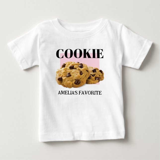 Kinder Cookie T - Shirt, Personalisiertes Cookie Baby T-shirt (Vorderseite)