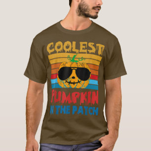 Kinder Cooler Kürbis in der Patchreppe Retro Vinta T-Shirt