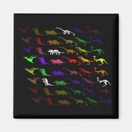 Kinder cooler Regenbogen bunt niedlicher Dinosauri Magnet