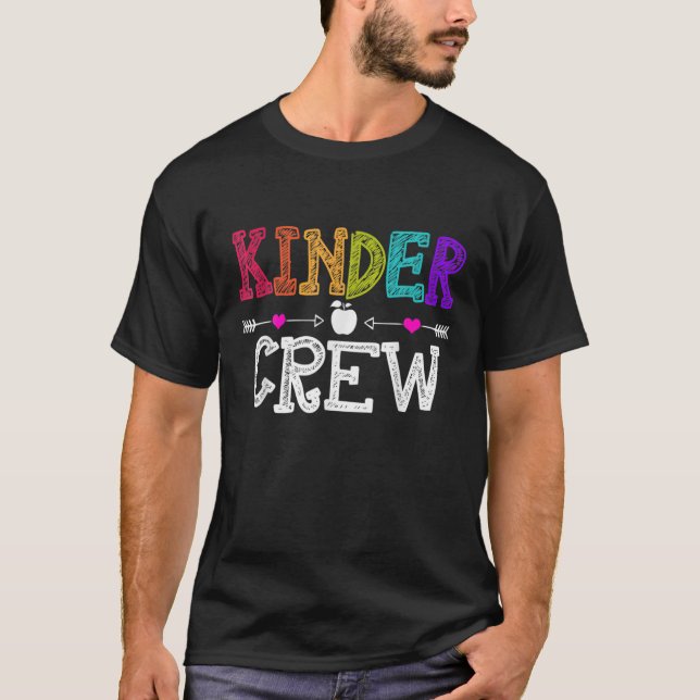 Kinder Crew Funny Kindergarten Teacher 1St Day Of T-Shirt (Vorderseite)