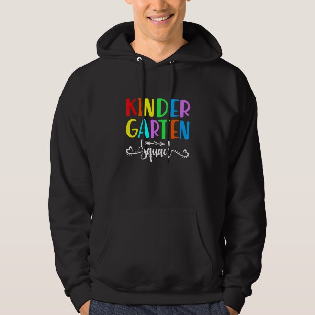 Kinder-Crew Kindergarten Squad-Lehrerin 1. Tag Hoodie (Vorderseite)