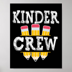 Kinder Crew Spaß Kindergarten-Truppe Lehrer 1. Tag Poster