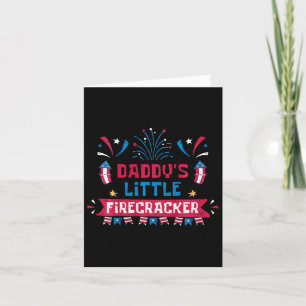 Kinder Daddys Little Firecracker Independence Day Karte