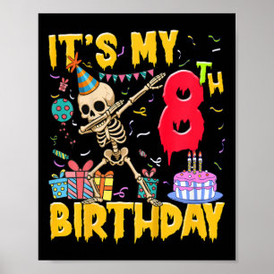 Kinder Das ist mein 8. Geburtstagsparty Halloween Poster