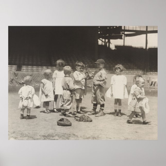 Kinder der 1920er Jahre spielen Baseball auf dem F Poster (Vorne)