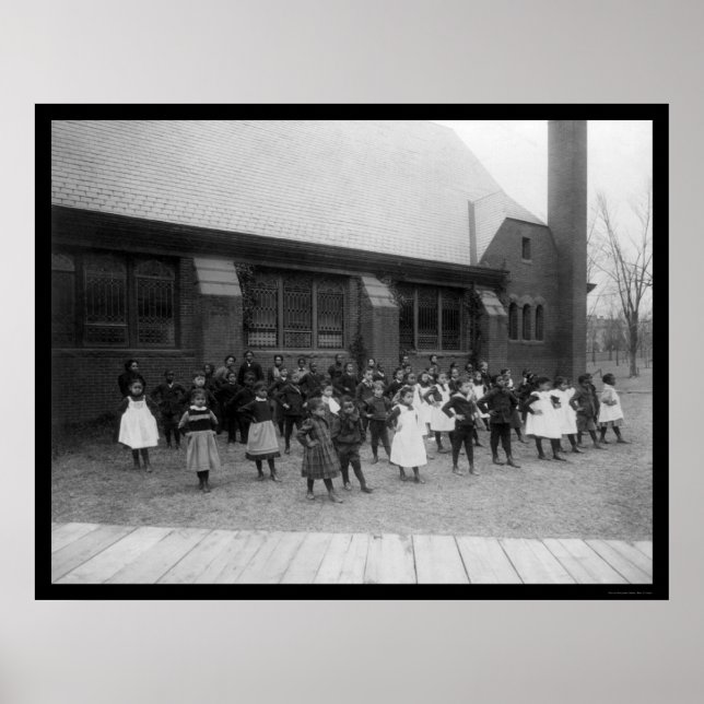 Kinder der Afrikanischen Grundschule 1900 Poster (Vorne)