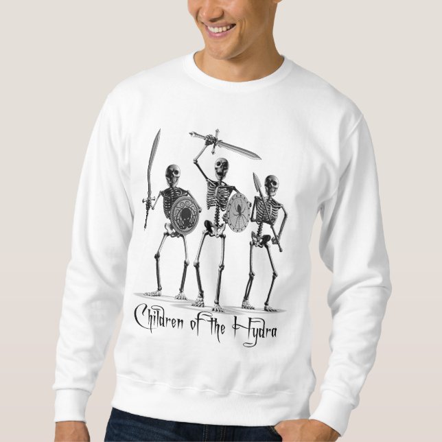 "Kinder der Hydra"-Skelette Sweatshirt (Vorderseite)