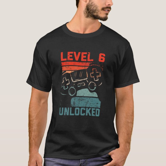 Kinder der Stufe 6 unverschlossener Videospieler l T-Shirt (Vorderseite)