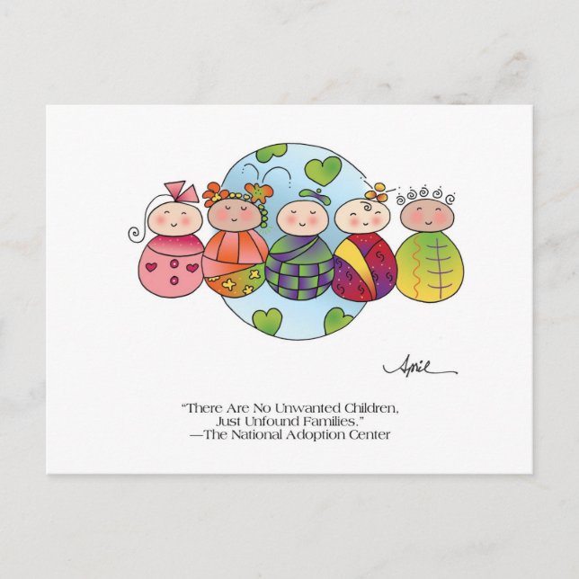 KINDER DER WELT Postkarte bis April McCallum (Vorderseite)