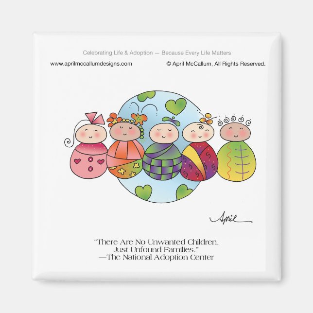 KINDER DER WELTLEISTUNG bis April McCallum Magnet (Vorne)