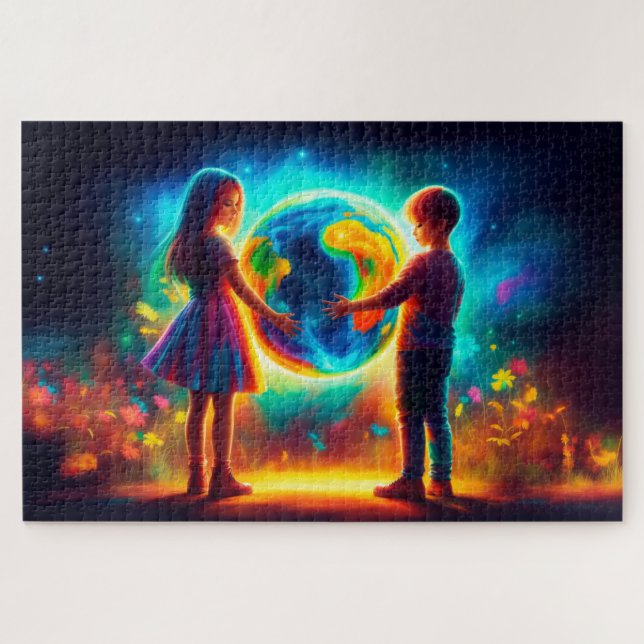 Kinder des Earth Day Welt (Horizontal)