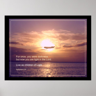 Kinder des Lichts Eph.5:8 DRUCKEN Poster