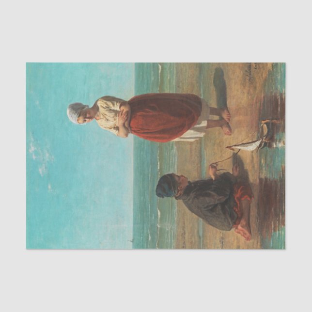 Kinder des Meeres, Jozef Israels Seidenpapier (Vorderseite)