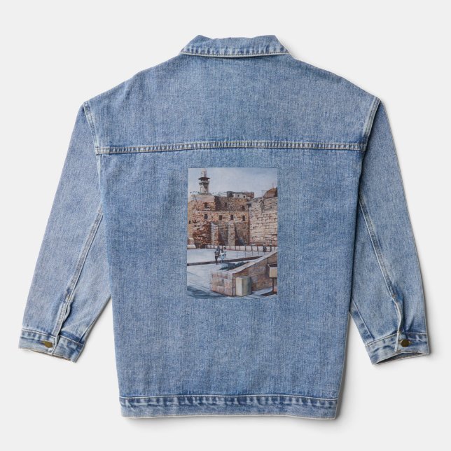 Kinder des zweiten Tempels in Israel Jeansjacke (Rückseite)