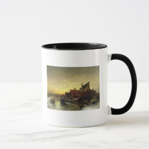 Kinder, die auf dem Eis spielen Tasse