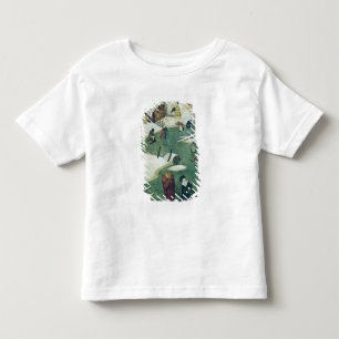 Kinder, die auf dem gefrorenen Fluss spielen Kleinkind T-shirt