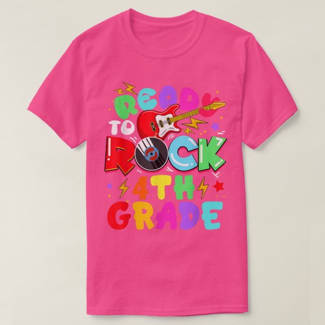 Kinder, die auf der 4. Klasse Gitarre sitzen, zurü T-Shirt (Design vorne)