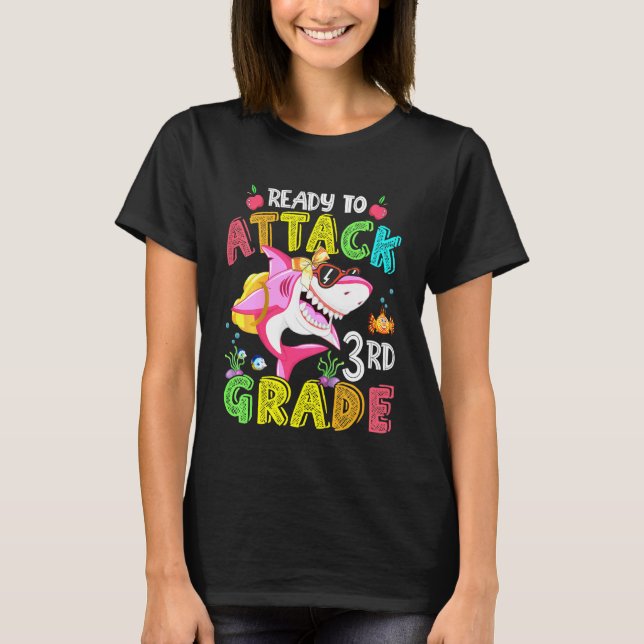 Kinder, die bereit sind, den Rucksack für den drit T-Shirt (Vorderseite)