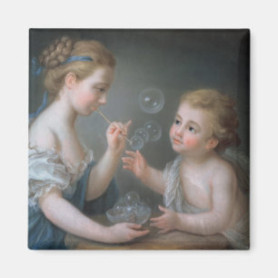 Kinder, die Blasen durchbrennen Magnet