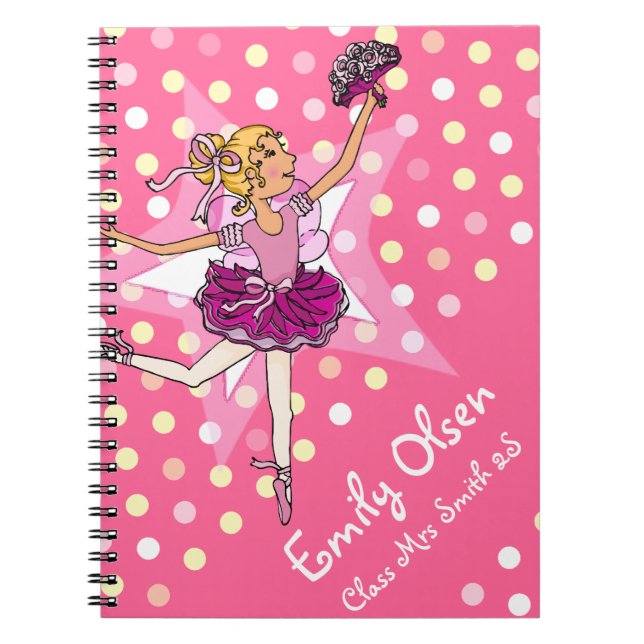 Kinder, die das Mädchen Ballerina pink genannt hab Notizblock (Vorderseite)