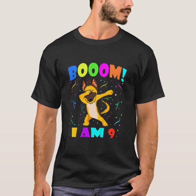 Kinder, die deutsche Schäferhirte betäuben, ich bi T-Shirt (Vorderseite)