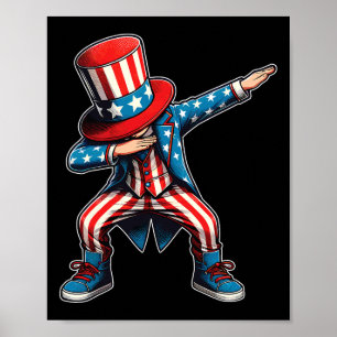 Kinder, die die amerikanische Flagge unseres Kinde Poster