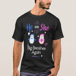 Kinder, die er oder sie Big Brother Pinguin Geschl T-Shirt
