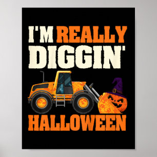 Kinder, die Halloween Pumpkin Truck Kinder Kleinki Poster