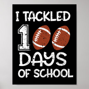 Kinder, die ich 100 Tage Fußball in der Schule gem Poster
