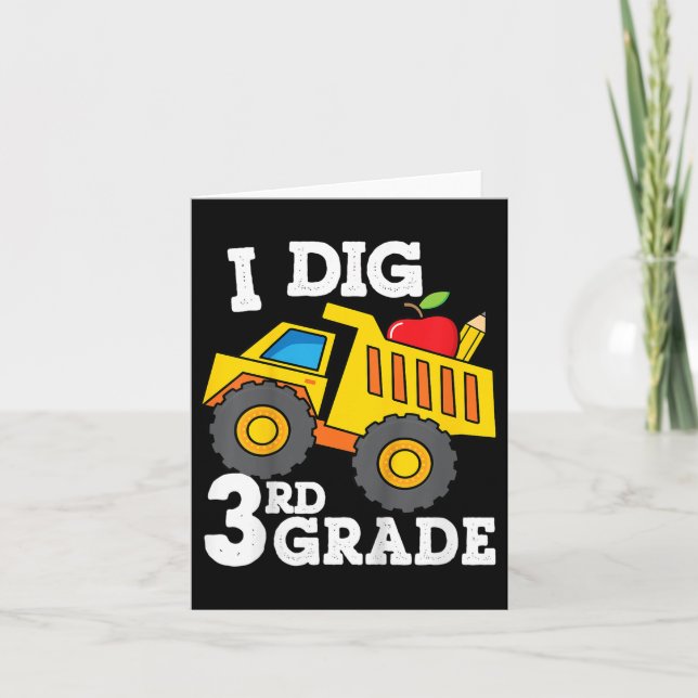 Kinder, die ich als 3. Klasse Dump Truck Construct Karte (Vorderseite)
